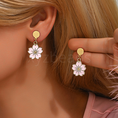 Elegant Flower Stud Earrings QQ9904-1