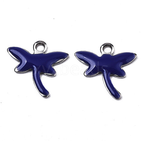 201 Stainless Steel Enamel Charms STAS-N088-19B-1