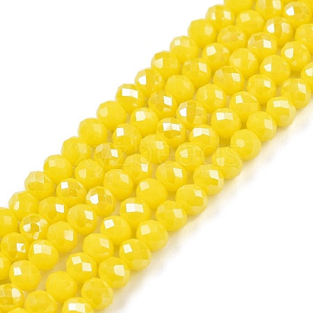 Electroplate Glass Beads Strands EGLA-A044-P3mm-A04-1