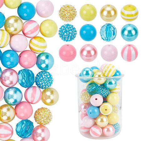   1 Set Resin Round Beads Set RESI-PH0002-03-1