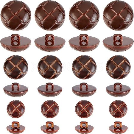 CHGCRAFT 100Pcs 1-Hole Plastic Buttons BUTT-CA0001-05B-1