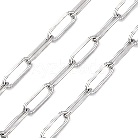 304 Stainless Steel Paperclip Chains CHS-M009-06P-02-1