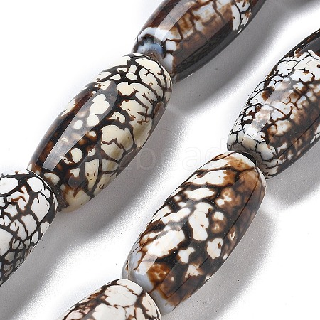 Natural Crackle Agate(Dyed & Heated) Beads Strangs G-NH0037-A02-02-1