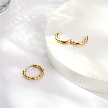 Stylish 304 Stainless Steel Hoop Earrings for Women's Daily Wear MG8079-1