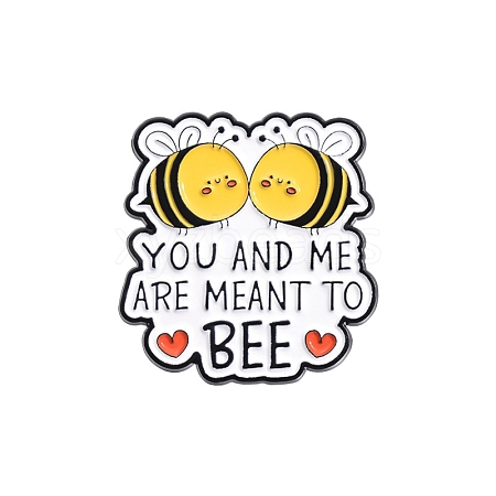 Bees with Word Enamel Pins PW-WGC342D-02-1