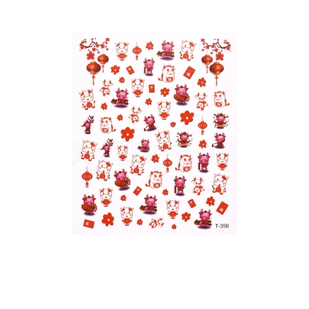 Chinese New Year Themed Nail Decals Stickers MRMJ-R086-T-356-1