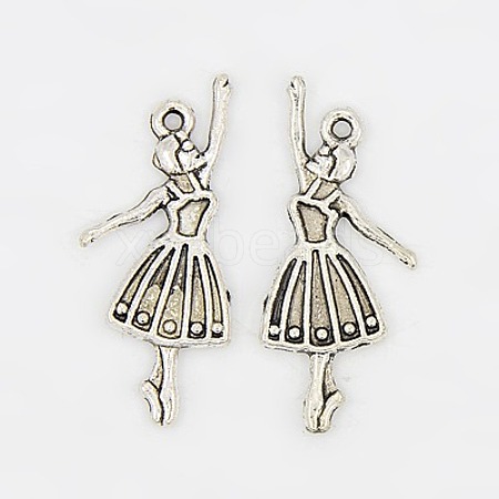 Alloy Dancer Charm Pendant TIBEP-3773-AS-LF-1