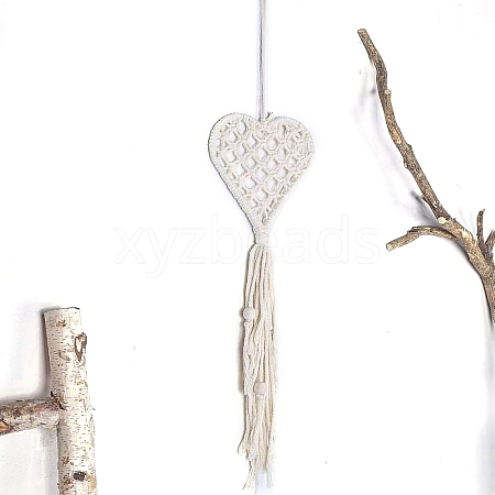 Heart Woven Cotton Pendant Decorations PW-WG9ADA0-01-1