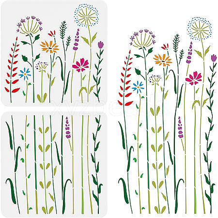 Plastic Drawing Painting Stencils Templates Sets DIY-WH0172-1018-1