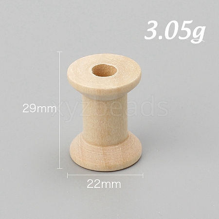 Wood Sewing Embroidery Thread Spool PW-WG47247-02-1