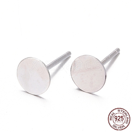 925 Sterling Silver Stud Earring Findings X-STER-K167-045E-S-1