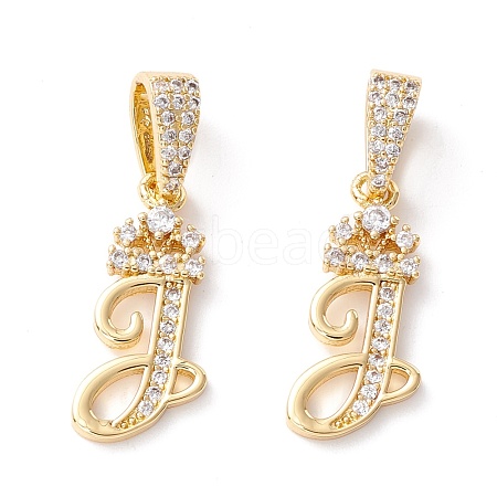 Eco-Friendly Brass Micro Pave Cubic Zirconia Pendants KK-K265-01G-J-1