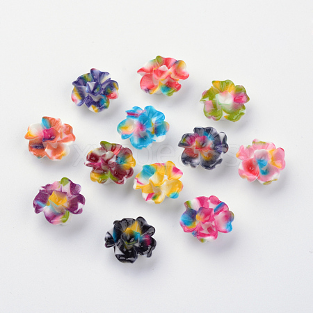 Spray Painted Resin Cabochons X-CRES-Q190-02-1