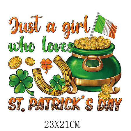 Saint Patrick's Day Theme PET Sublimation Stickers PW-WG54065-06-1