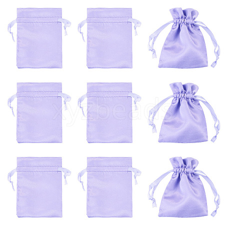 10Pcs Brocade Good Luck Fortune Drawstring Gift Blessing Bags PAAG-TADJ0001-01H-1
