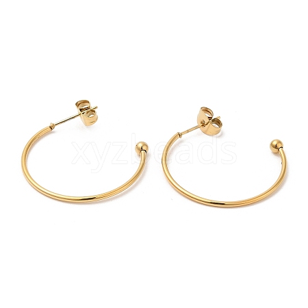 304 Stainless Steel Stud Earring X-EJEW-H134-02B-G-1