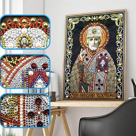 Religion Human Pattern DIY Diamond Painting Kits DIAM-PW0010-49A-08-1