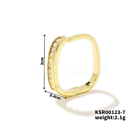 Chic Geometric Brass Ring YF4313-6-1