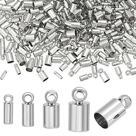 160Pcs 4 Styles Brass Cord Ends KK-PH0011-71-1