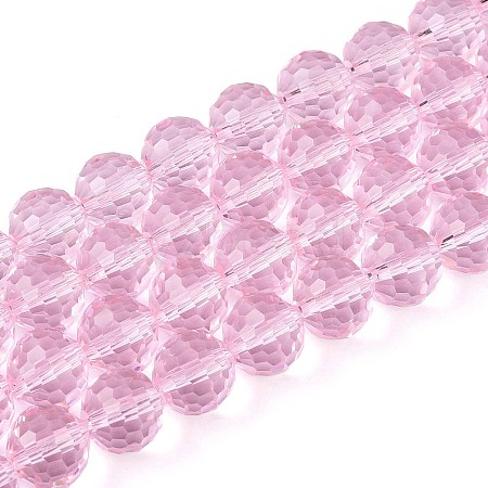 Transparent Glass Bead Strands GLAA-R095-10mm-33-1