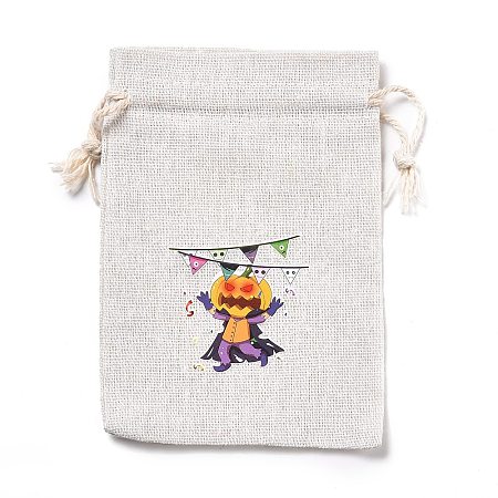 Halloween Cotton Cloth Storage Pouches LS-ABAG-M004-01M-1