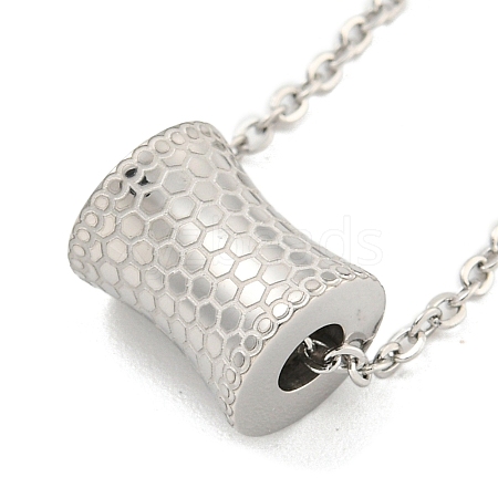 Non-Tarnish Ion Plating(IP) 304 Stainless Steel Pendants Necklace for Women NJEW-A027-05P-1