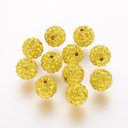 Polymer Clay Rhinestone Beads RB-K050-10mm-C29-1