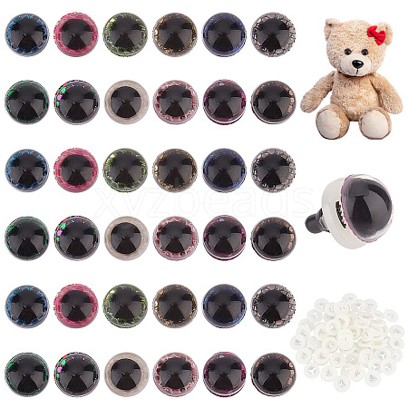   72 Sets 12 Colors Plastic Craft Eyes KY-PH0001-89-1