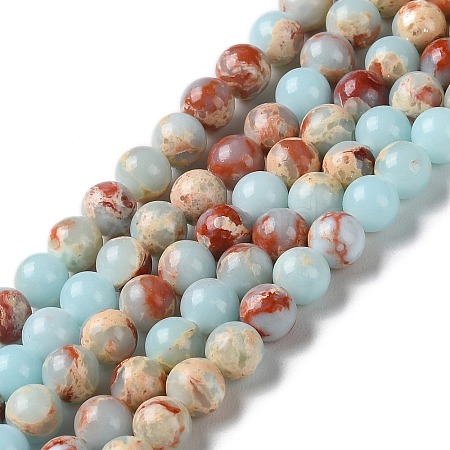 Synthetic Imperial Jasper Dyed Beads Strands X-G-D077-A01-01I-1