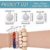 30Pcs 3 Styles Acrylic & Resin with Rhinestone Round Beads OACR-PH0004-27-2