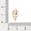 Brass Micro Pave Clear Cubic Zirconia Box Clasps KK-G491-03G-3