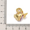 Rack Plating Brass Clear Cubic Zirconia European Dangle Charms KK-U035-26G-3