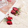 CRASPIRE 1Pc Rose Flower Cloth Lapel Pin AJEW-CP0001-80B-6