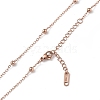 Ion Plating(IP) 304 Stainless Steel Satellite Chain Necklace for Men Women NJEW-K245-011B-2