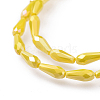 Electroplated Opaque Glass Beads Strands EGLA-L015-FR-B08-2