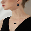 Hexagon Alloy Resin Pendant Necklaces and Dangle Earrings Sets for Women SJEW-LP0001-52A-1