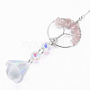 Natural Rose Quartz Big Pendants G-N333-009F-2