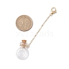 Empty Glass Wishing Bottle Pendant Decorations HJEW-JM02662-02-3