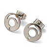 Non-Tarnish 201 Stainless Steel Stud Earring Findings STAS-D244-24P-A-1