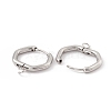 Tarnish Resistant 201 Stainless Steel Hoop Earring Findings STAS-H166-04P-3