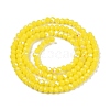 Electroplate Opaque Solid Color Glass Beads Strands EGLA-A044-P1mm-L04-3