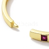 Brass Pave Medium Violet Red Glass Hinged Bangles for Women BJEW-Z061-08A-3