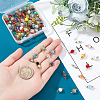 CHGCRAFT 150Pcs 5 Styles Glass Beads Charms & Links Connectors DIY-CA0003-99-3