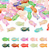 50Pcs Baking Paint Transparent Glass Beads DGLA-TA0001-62-1