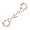 Rose Flower & Bowknot Brass Bag Extension Chains AJEW-BA00138-4