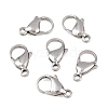 Tarnish Resistant 304 Stainless Steel Lobster Claw Clasps STAS-G035-H-4