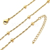 304 Stainless Steel Round Rope Chain Necklaces NJEW-C073-04G-4