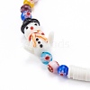 Handmade Lampwork Beaded Mobile Straps for Christmas HJEW-JM00446-05-4