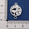 Brass Pave Clear Cubic Zirconia Connector Charms KK-Z066-08S-3