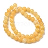 Natural Dyed White Jade Beads Strands G-M402-C03-25-3